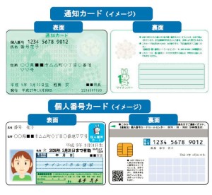 マイナンバー通知カードのイメージ